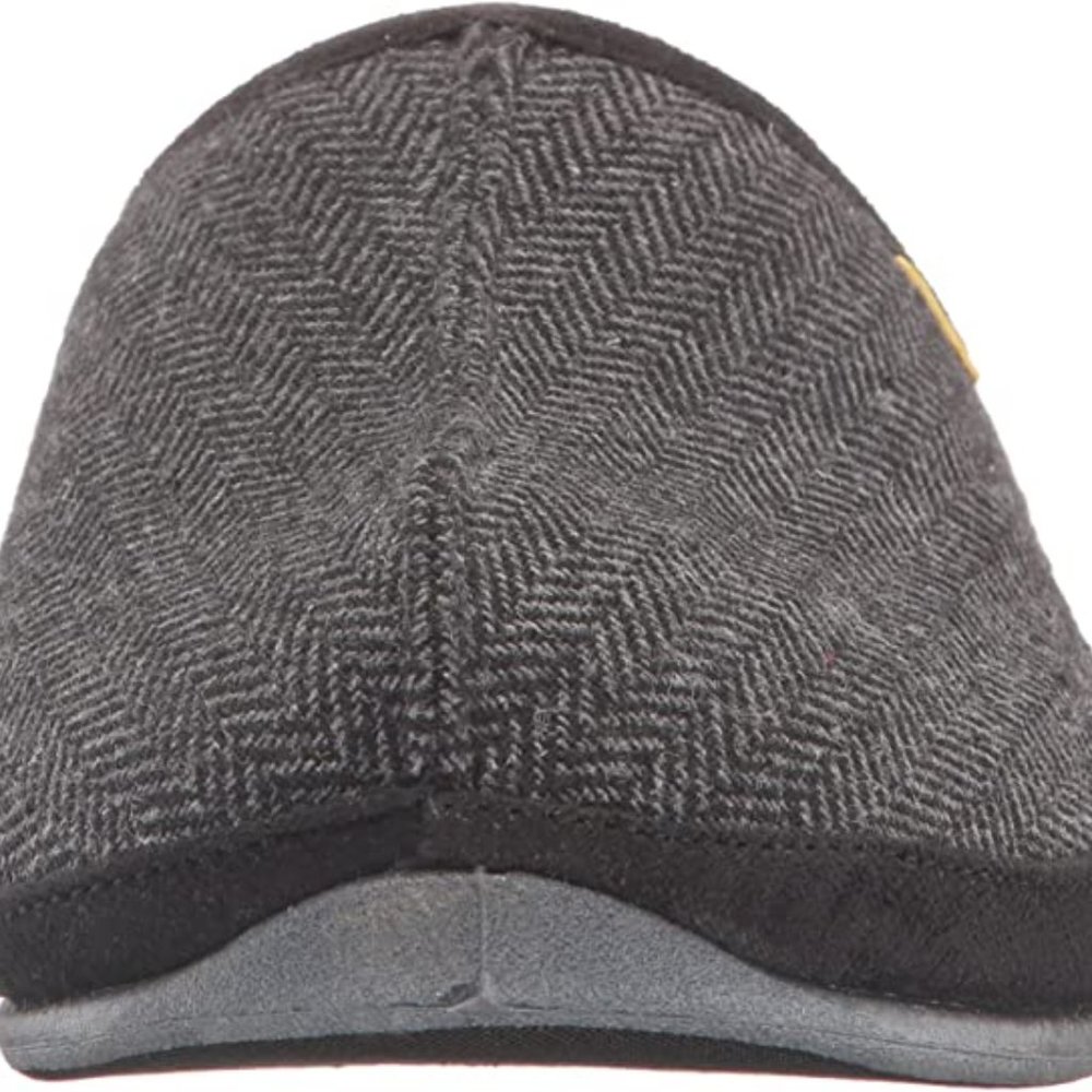 Deer Stags Mens WHEREVER Closed Toe Slip On Slippers, Black, Size 14.W